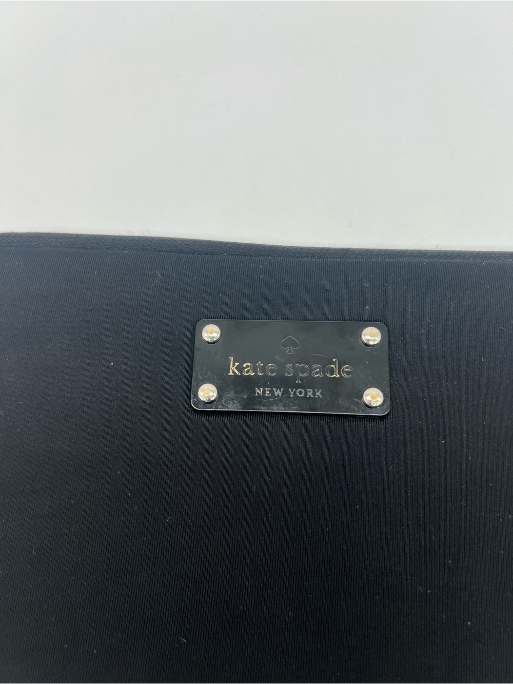 KATE SPADE NEW YORK Out Of Office Black Neoprene iPad Sleeve Tablet Small Clutch - Picture 4 of 9